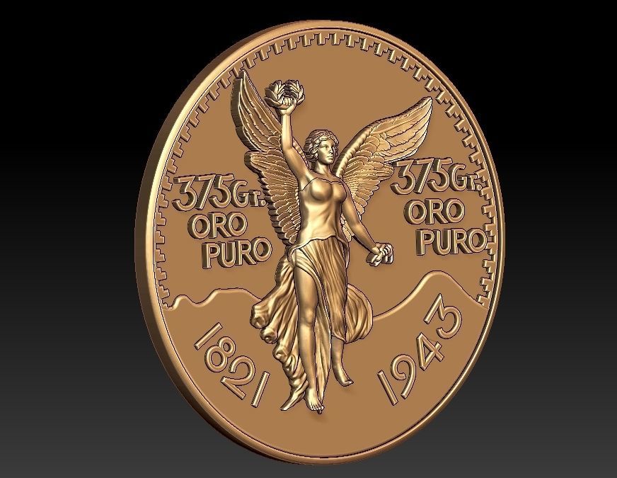 50 peso coin model 3D print model_5