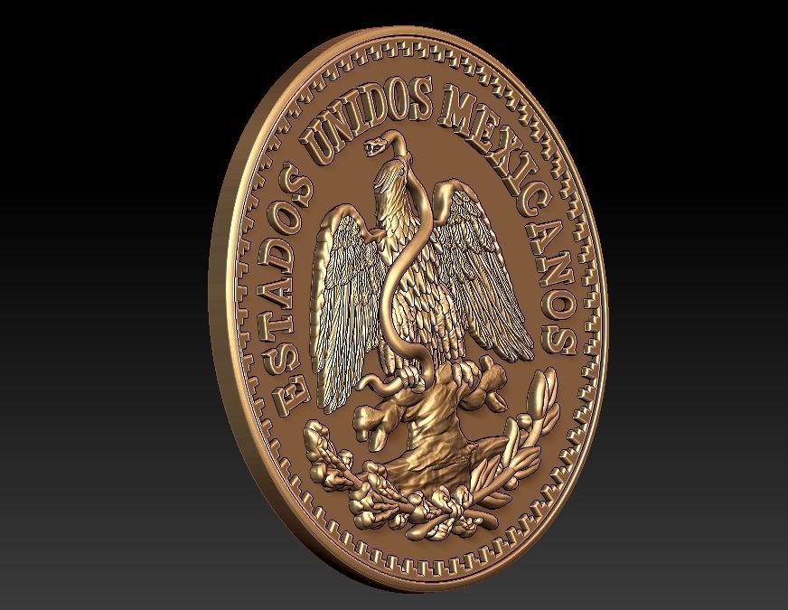 50 peso coin model 3D print model_1