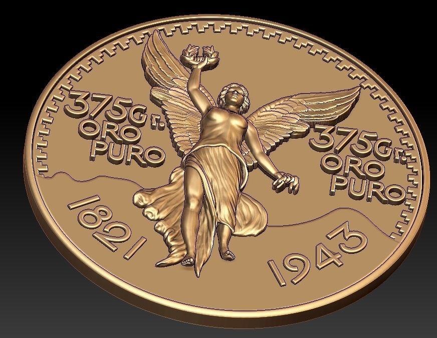50 peso coin model 3D print model_8