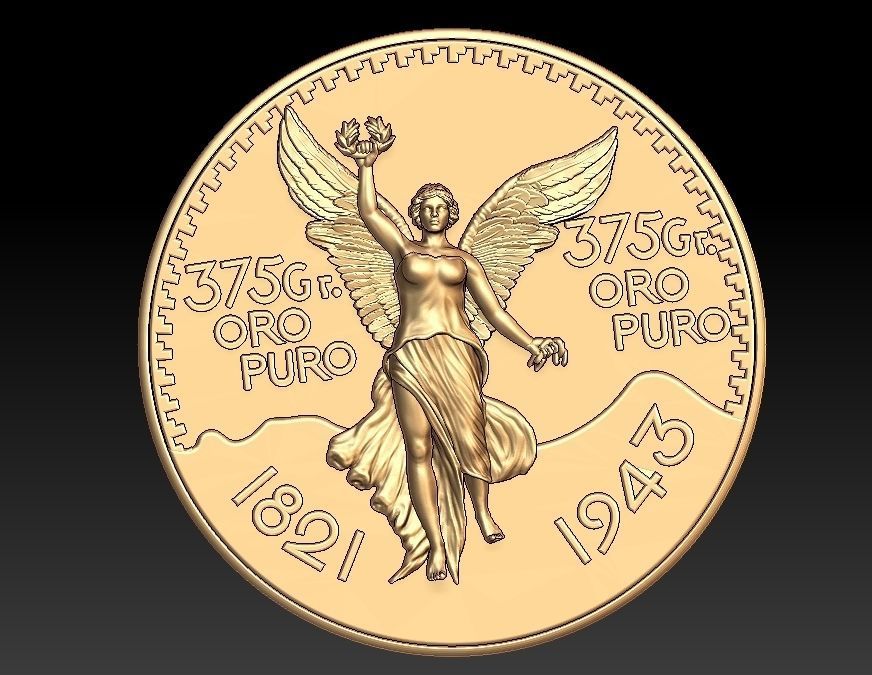 50 peso coin model 3D print model_2