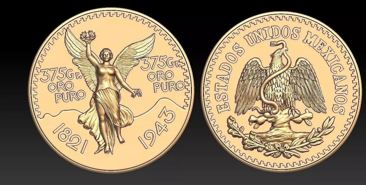 50 peso coin model 3D print model_0