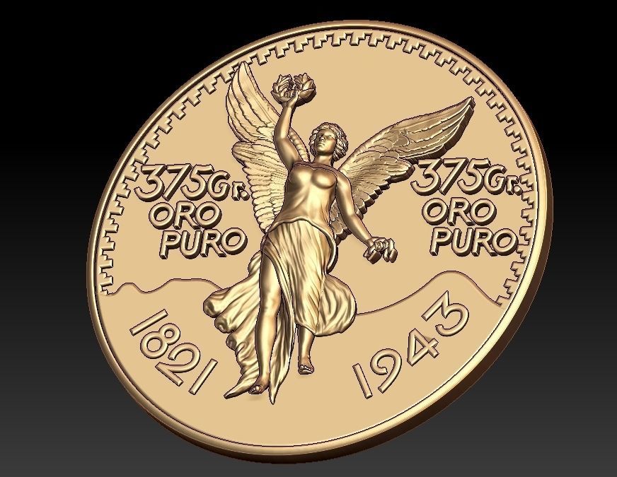 50 peso coin model 3D print model_6