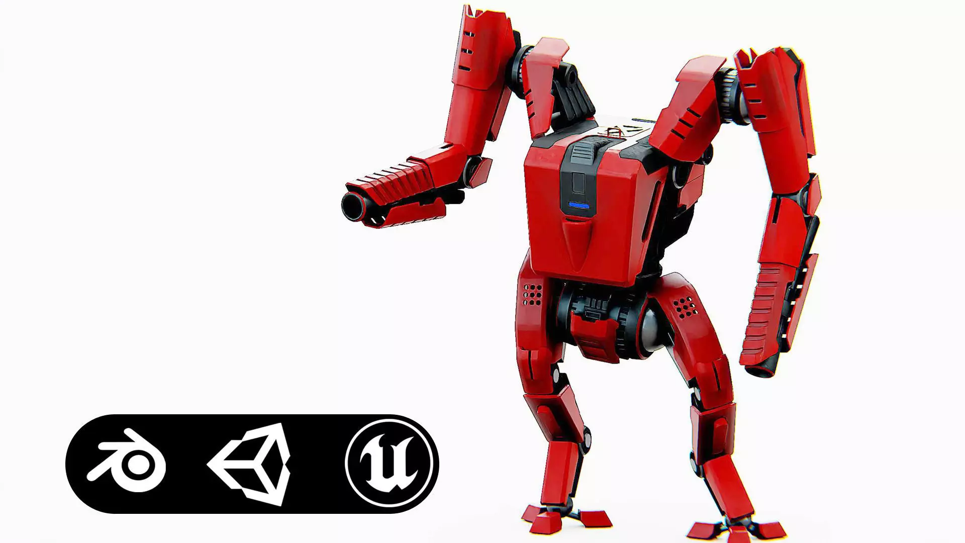 BATTLE DROID ONYX-5 Rigged for Unreal Engine - Unity - MIXAMO 3D model_0