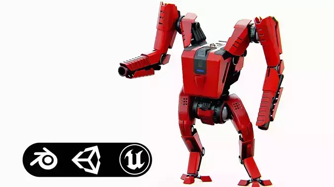BATTLE DROID ONYX-5   Rigged for Unreal Engine - Unity - MIXAMO  3D model
