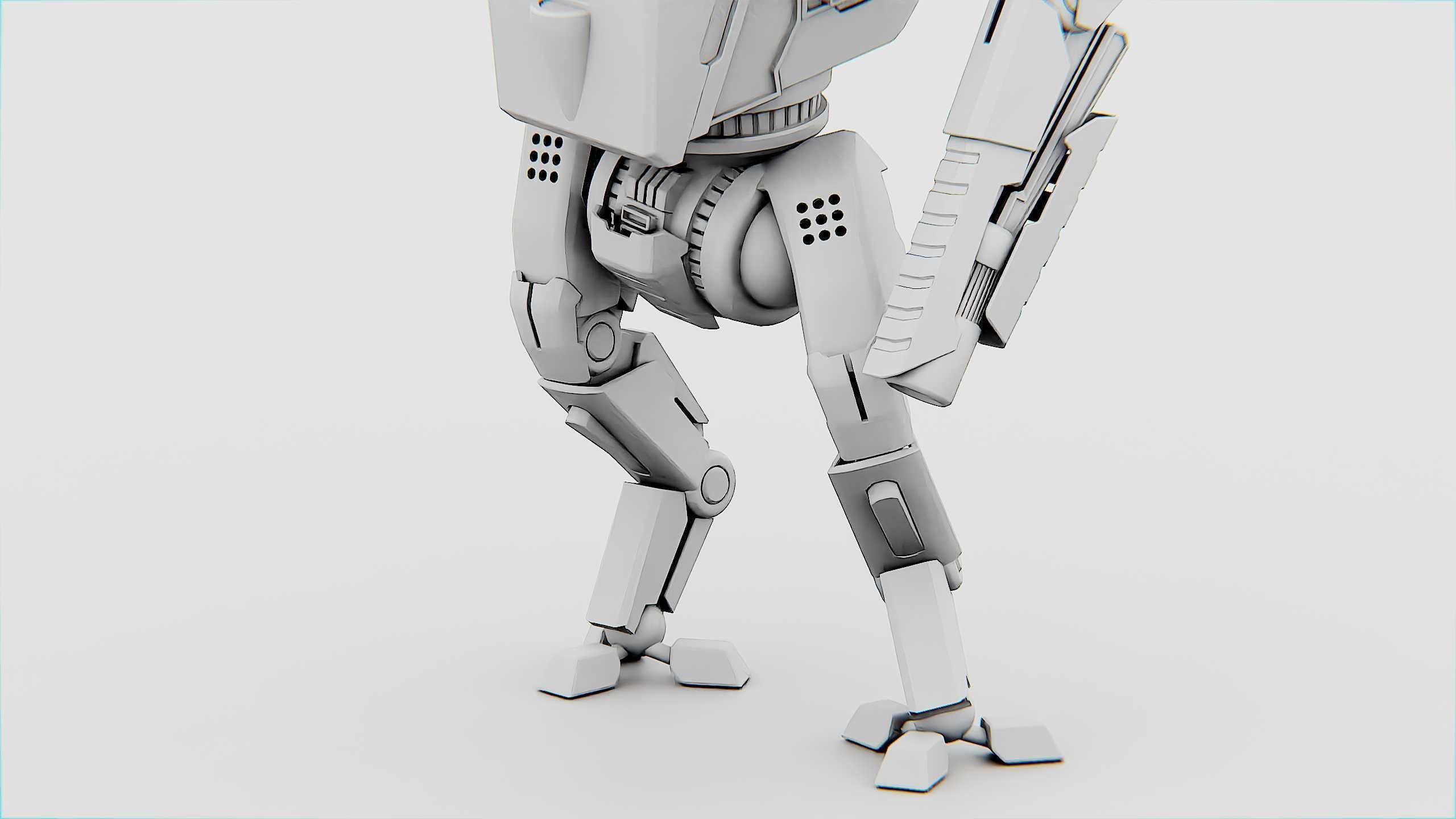 BATTLE DROID ONYX-5 Rigged for Unreal Engine - Unity - MIXAMO 3D model_34