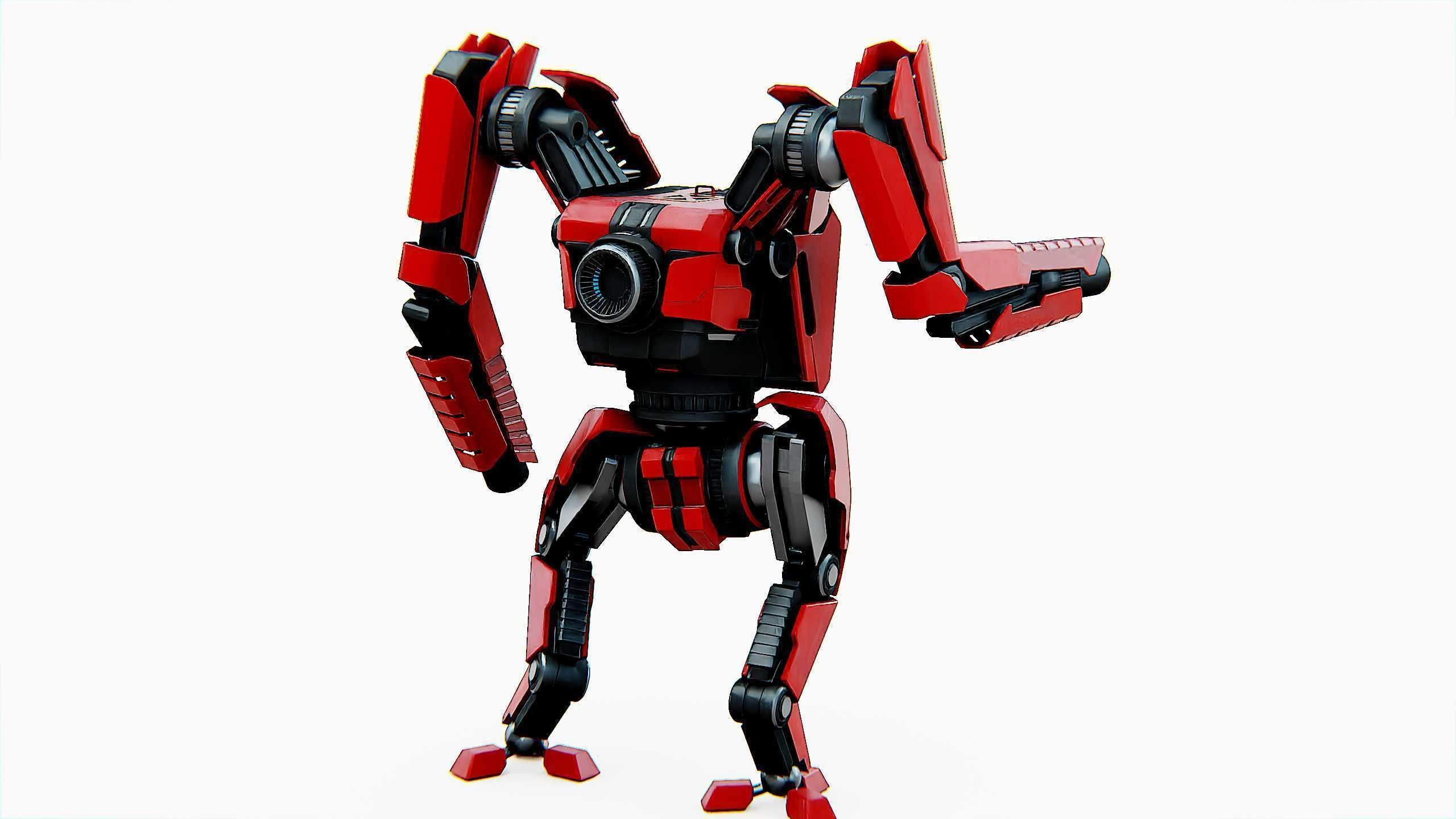 BATTLE DROID ONYX-5 Rigged for Unreal Engine - Unity - MIXAMO 3D model_10