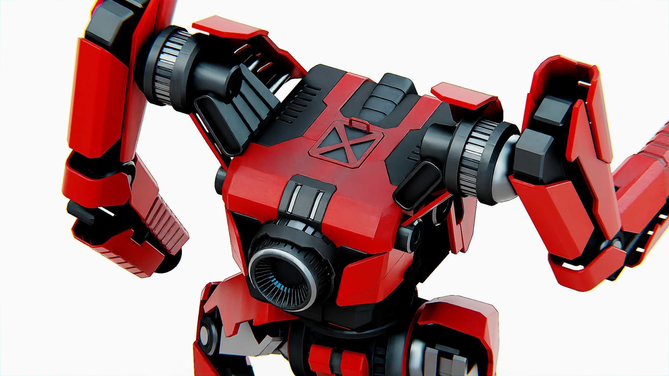 BATTLE DROID ONYX-5 Rigged for Unreal Engine - Unity - MIXAMO 3D model_25