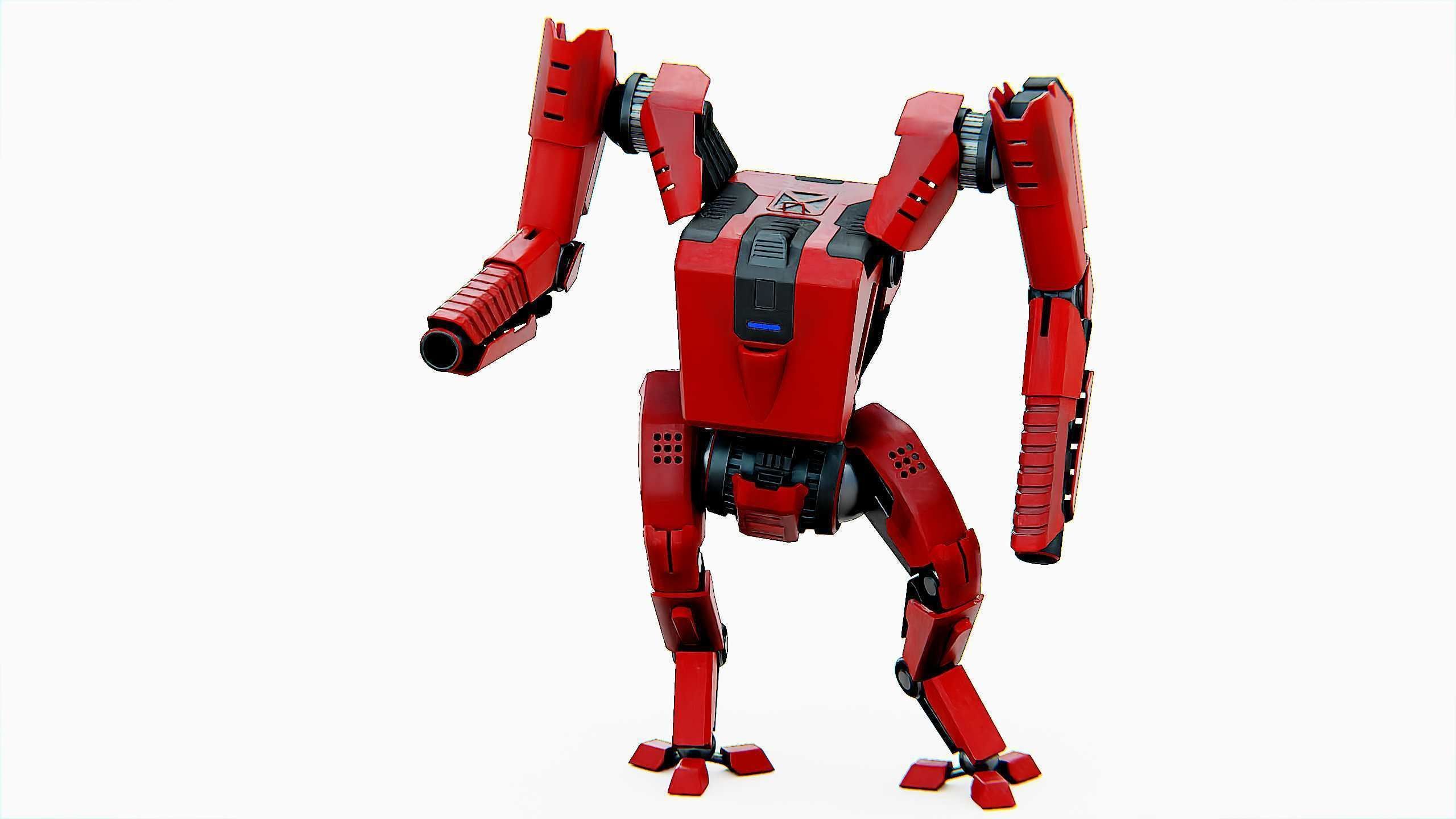 BATTLE DROID ONYX-5 Rigged for Unreal Engine - Unity - MIXAMO 3D model_22