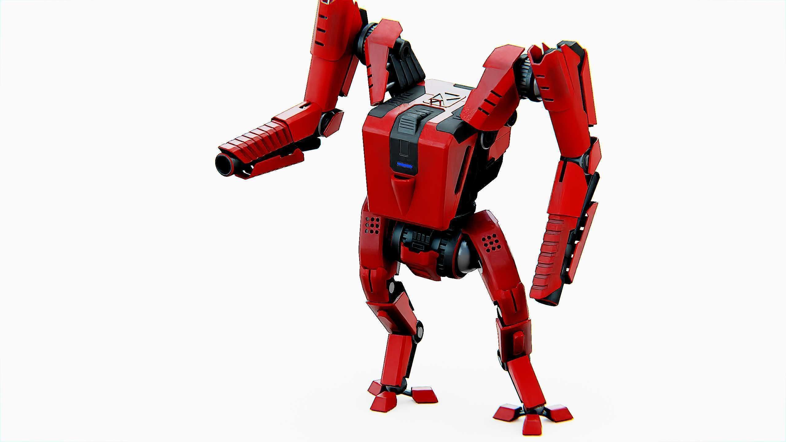 BATTLE DROID ONYX-5 Rigged for Unreal Engine - Unity - MIXAMO 3D model_21