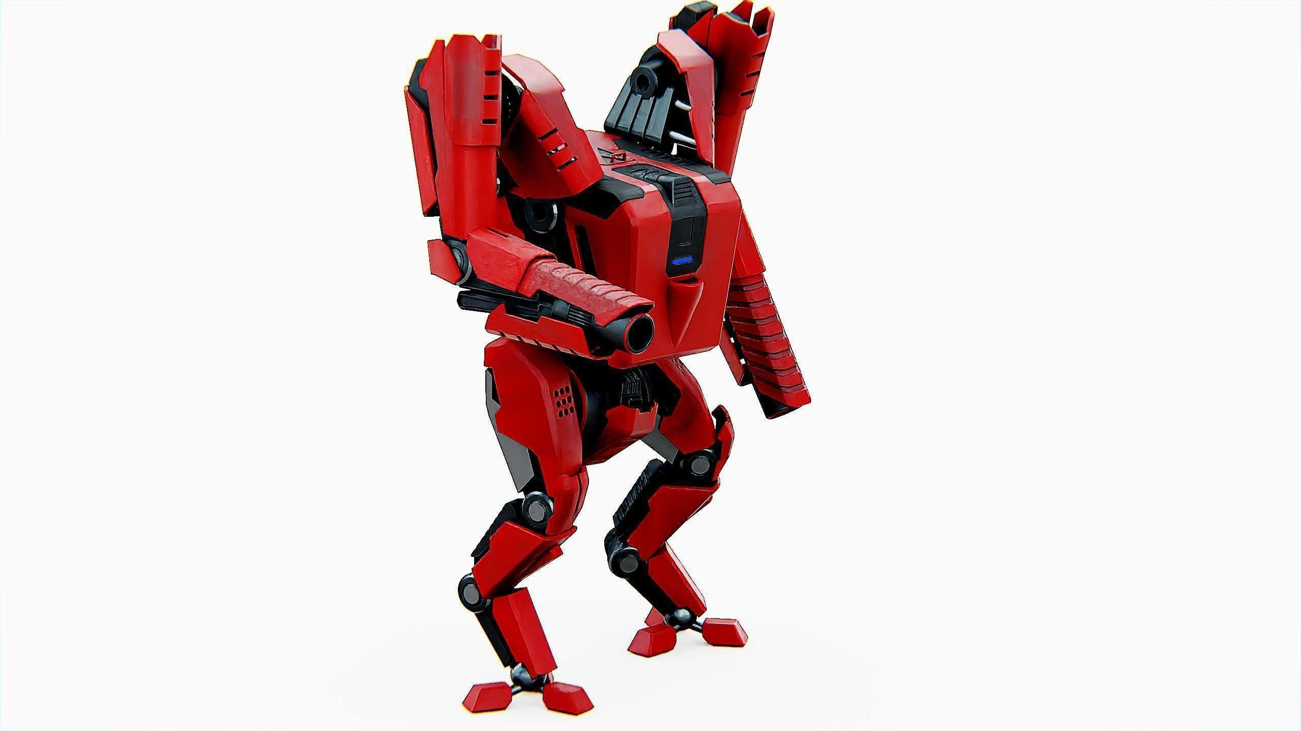 BATTLE DROID ONYX-5 Rigged for Unreal Engine - Unity - MIXAMO 3D model_4