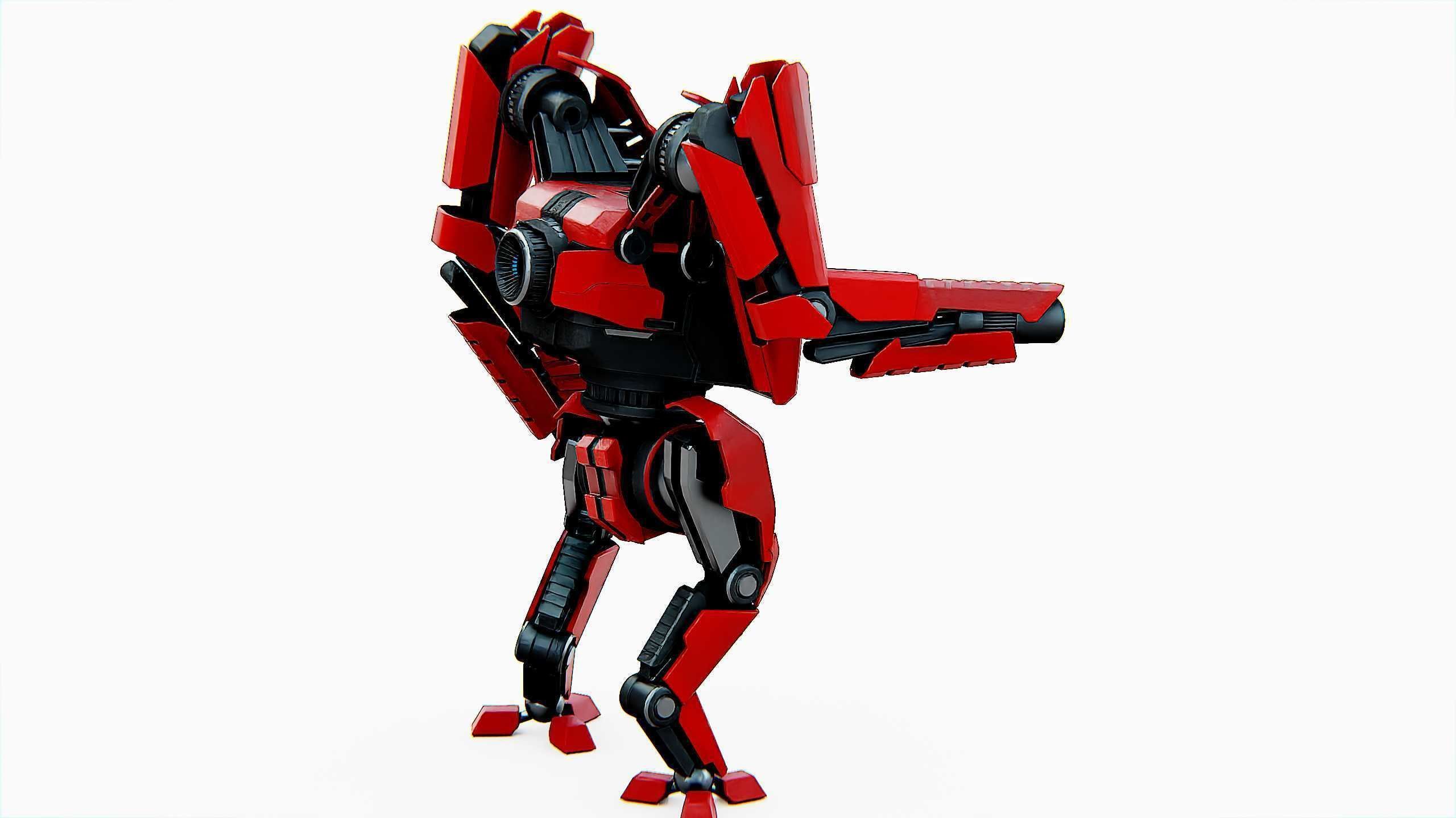 BATTLE DROID ONYX-5 Rigged for Unreal Engine - Unity - MIXAMO 3D model_8