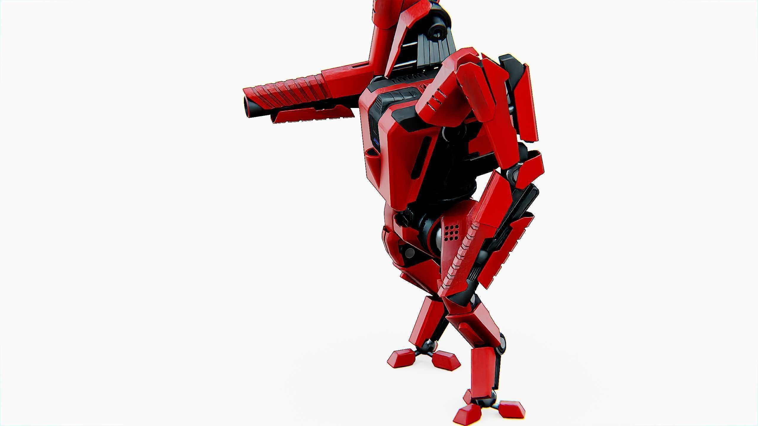 BATTLE DROID ONYX-5 Rigged for Unreal Engine - Unity - MIXAMO 3D model_19
