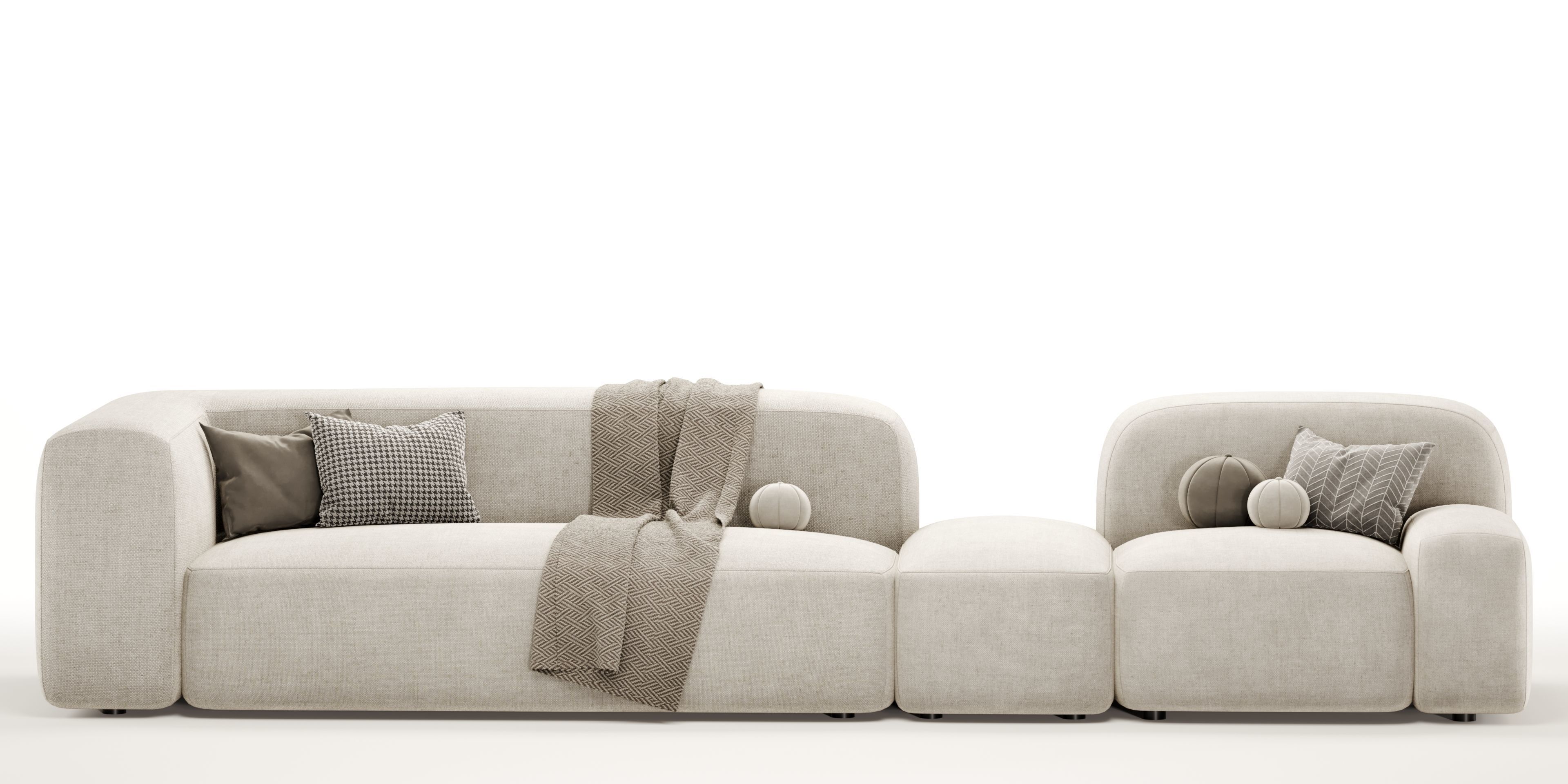 Modular sofa Ribble set 01 3D model_4