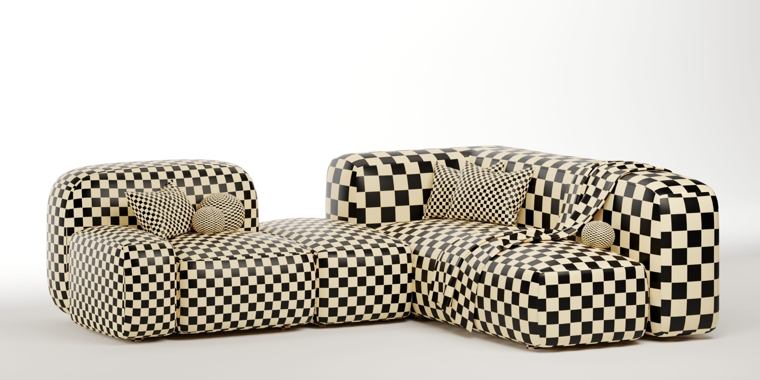Modular sofa Ribble set 01 3D model_8