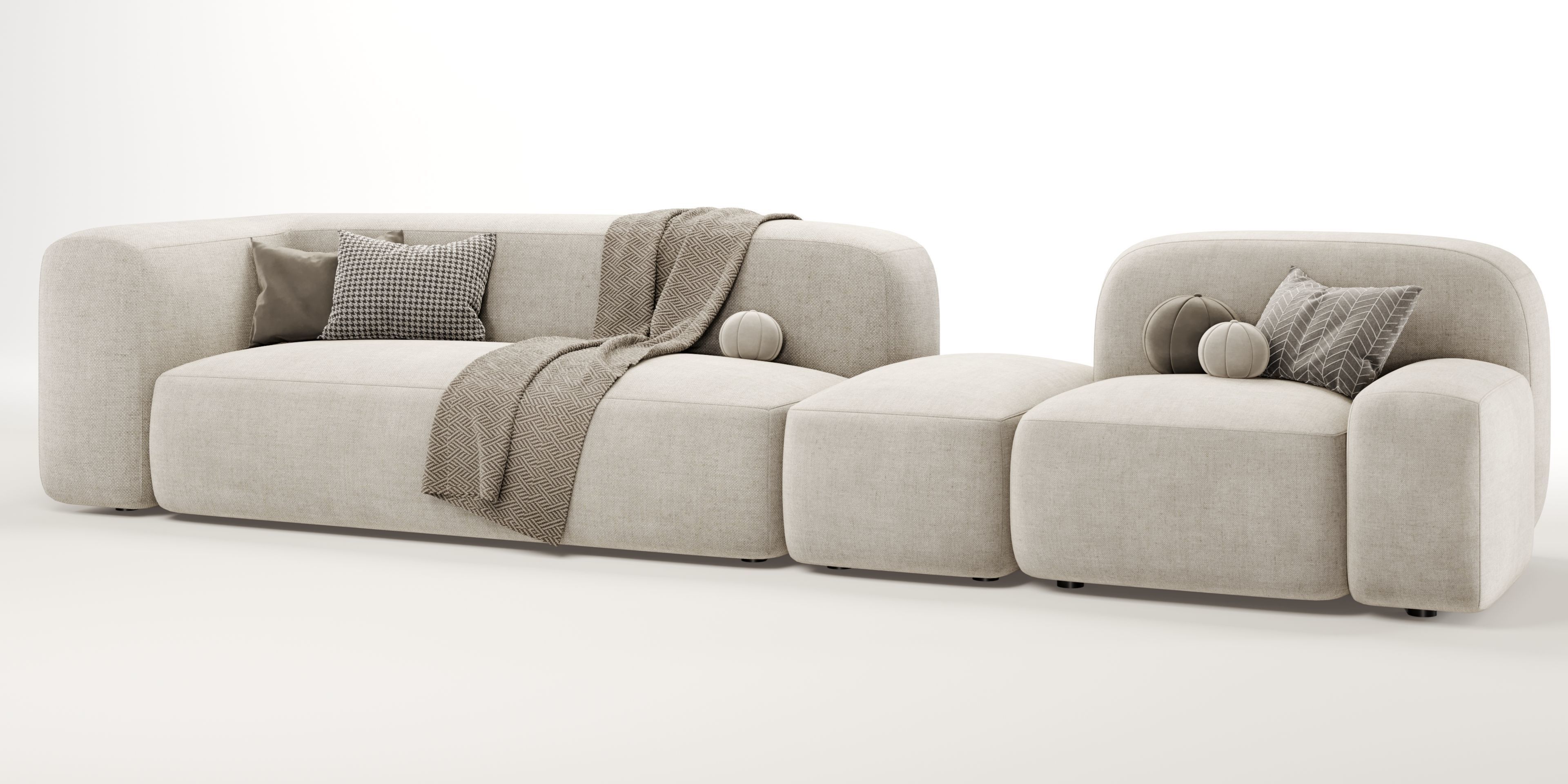 Modular sofa Ribble set 01 3D model_5