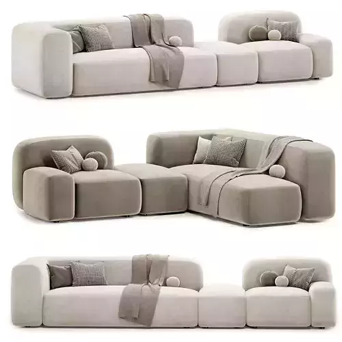 Modular sofa Ribble set 01 3D model