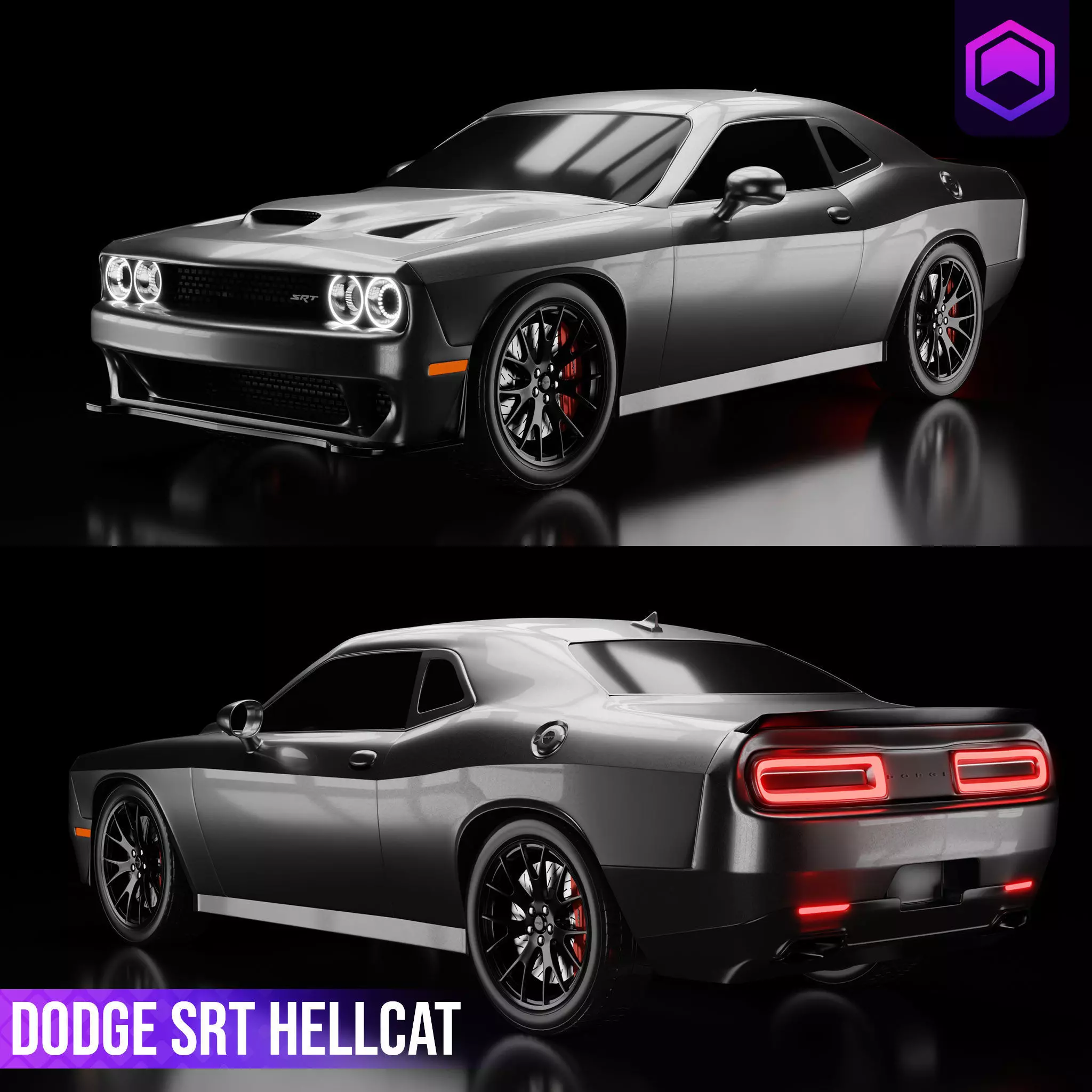 Dodge SRT HellCat 3D model_0