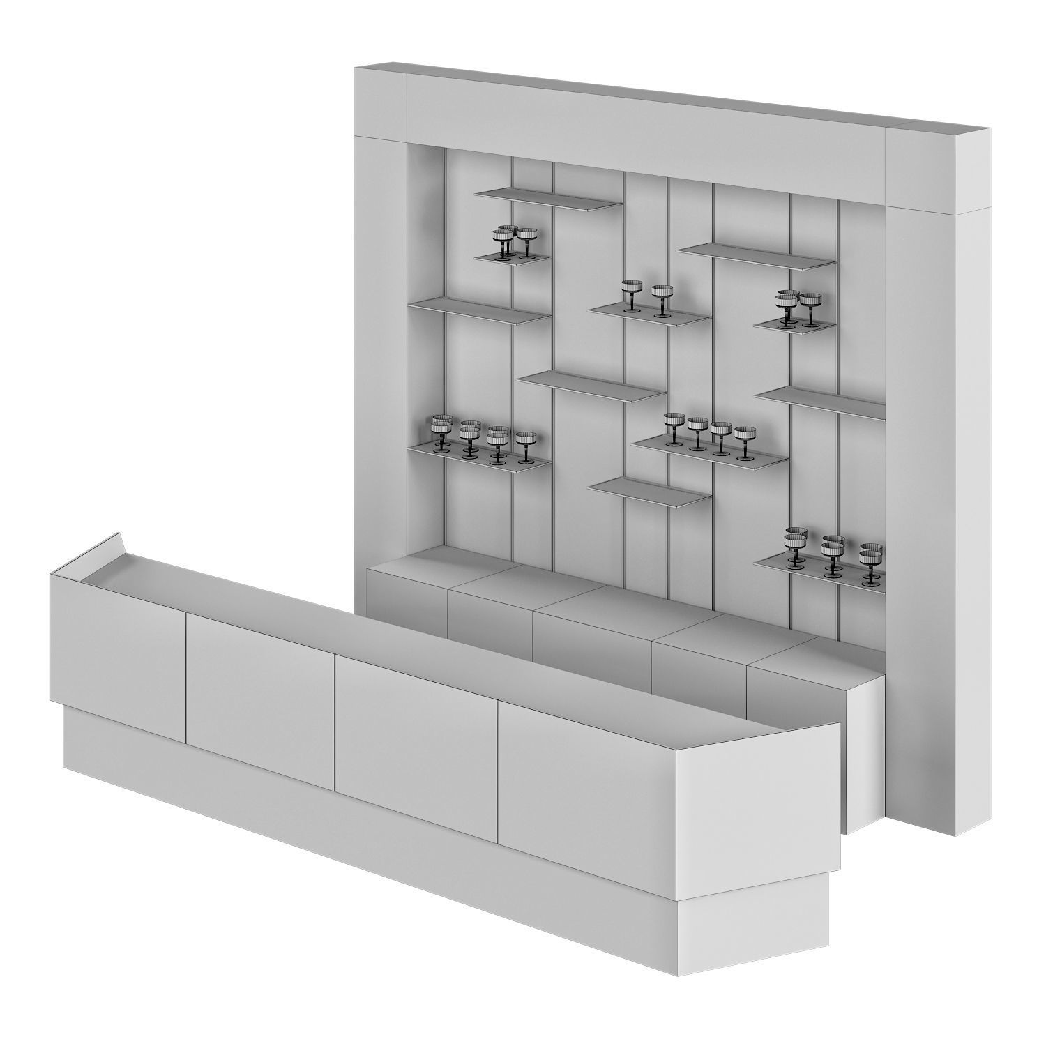 Silver Bar 3D model_3