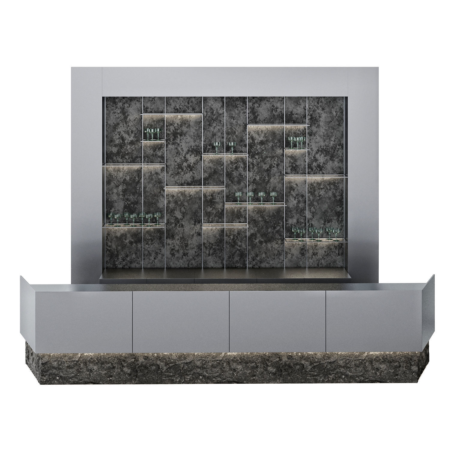 Silver Bar 3D model_1