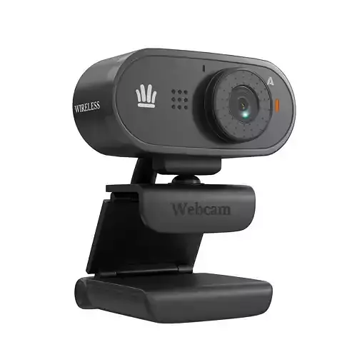 Wireless Webcam black  Low-poly 3D model