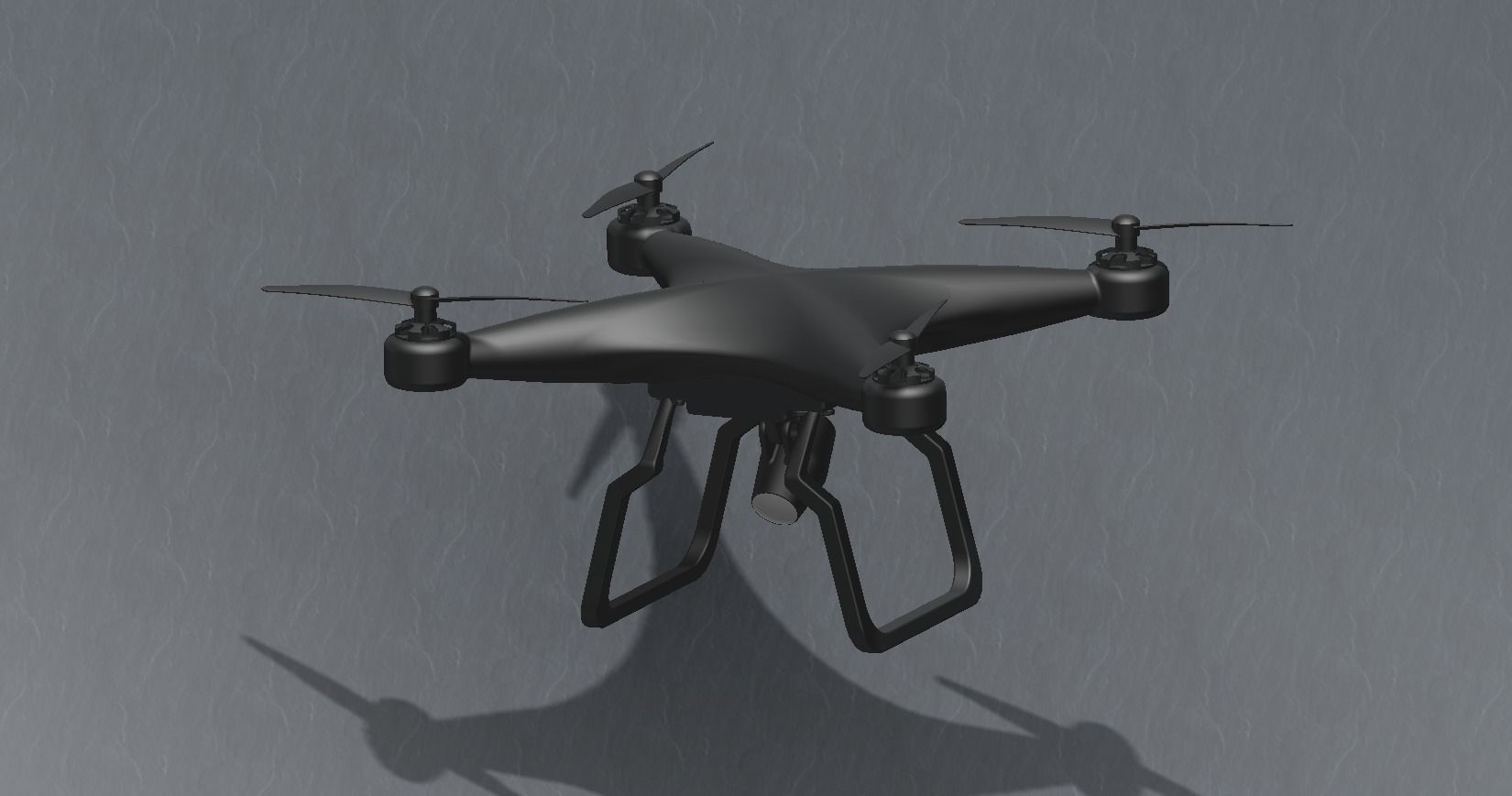 Research Drone Low-poly 3D model_1