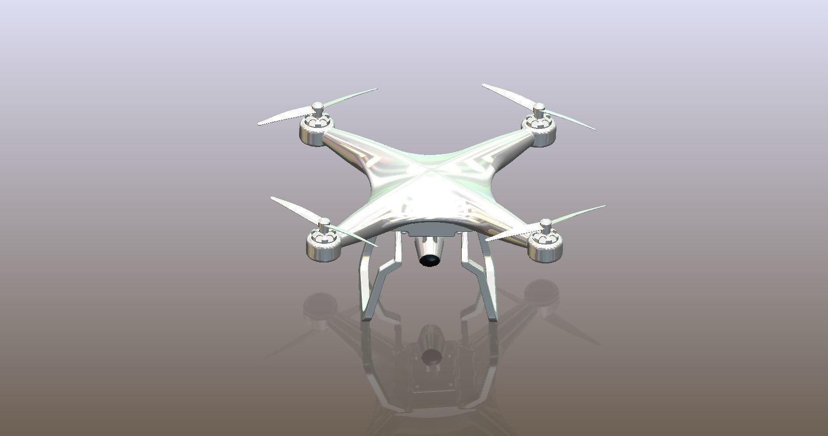 Research Drone Low-poly 3D model_2
