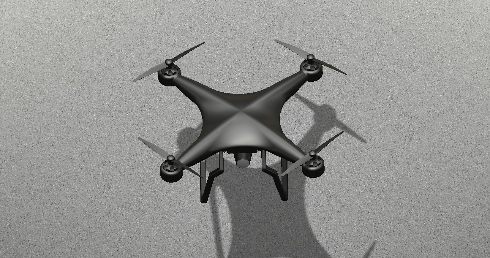 Research Drone Low-poly 3D model_4