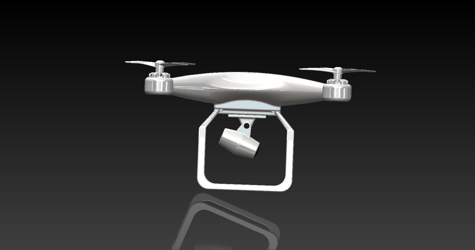 Research Drone Low-poly 3D model_3