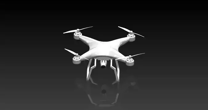 Research Drone Low-poly 3D model