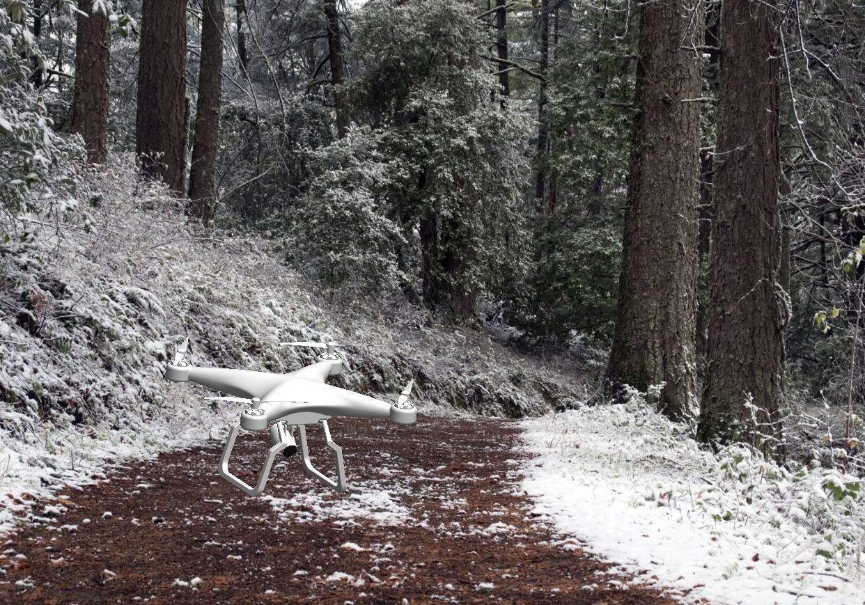 Research Drone Low-poly 3D model_9