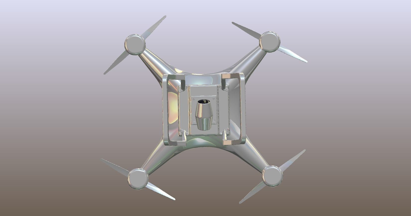 Research Drone Low-poly 3D model_5