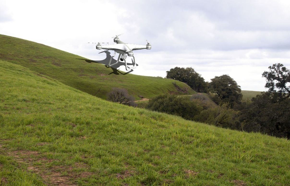 Research Drone Low-poly 3D model_6