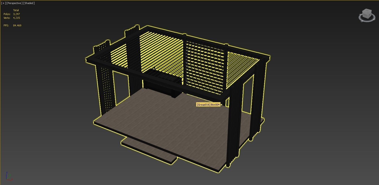 Pergola Barbecue 2 3D model_7