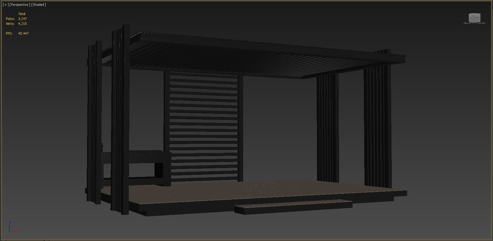Pergola Barbecue 2 3D model_6