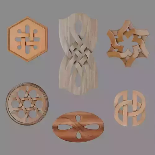 Decorative carved planks