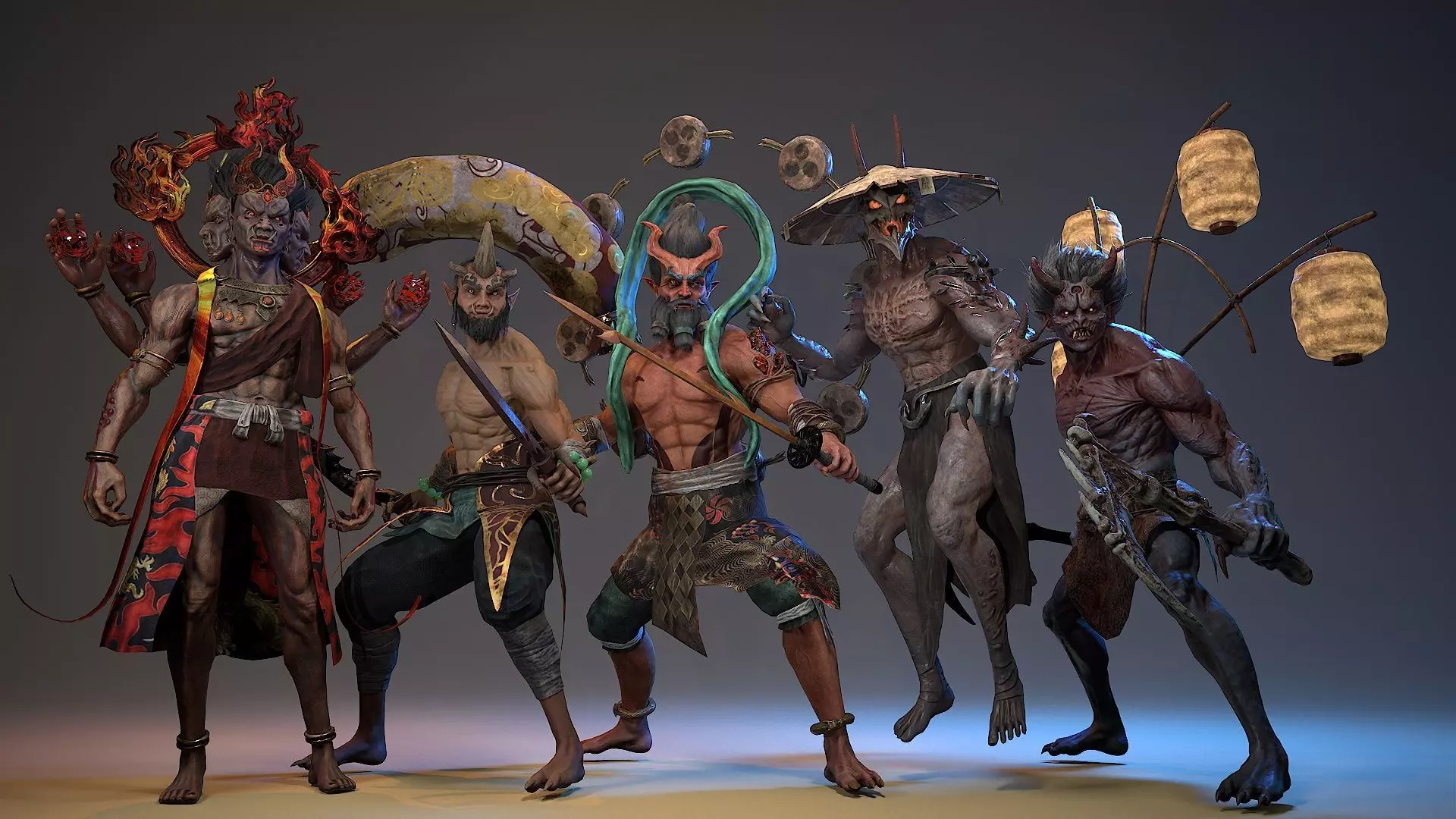 Demon God pack 3D Model Collection_0