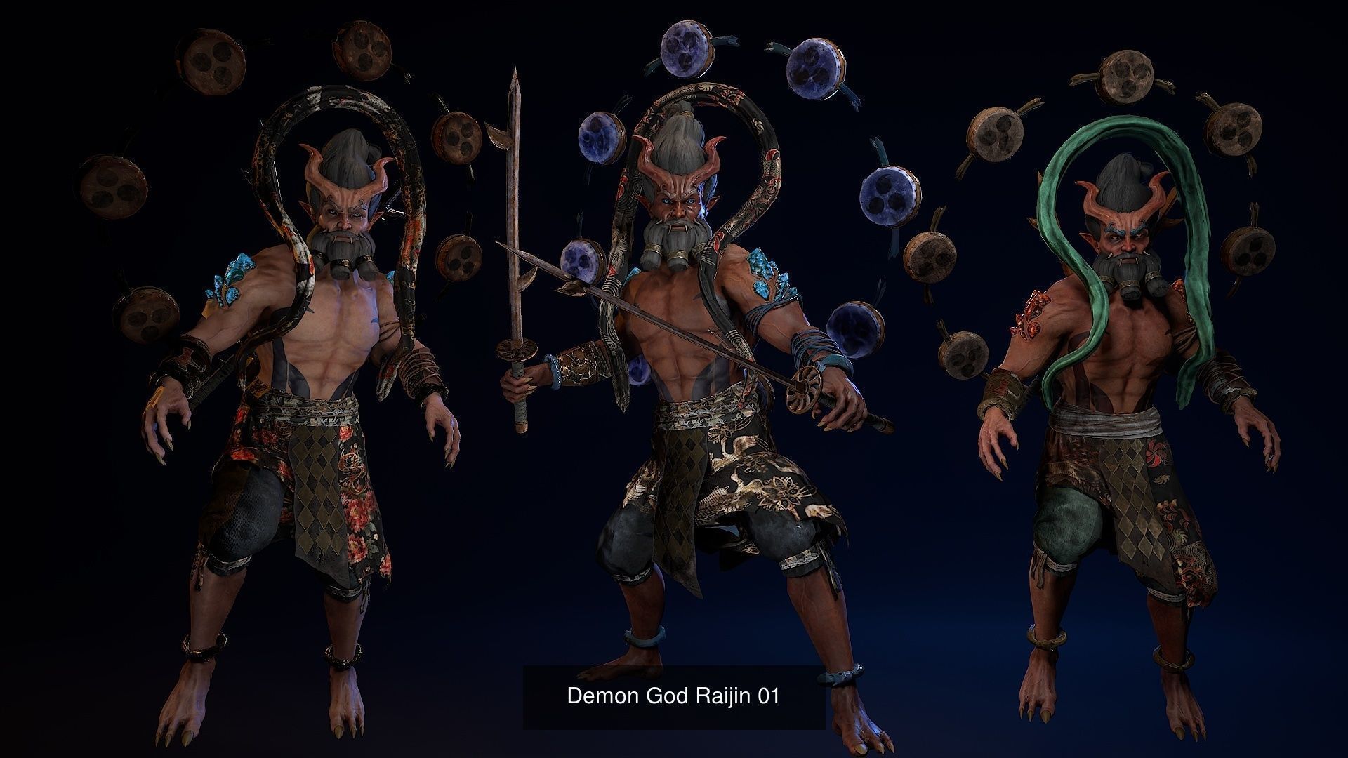Demon God pack 3D Model Collection_10