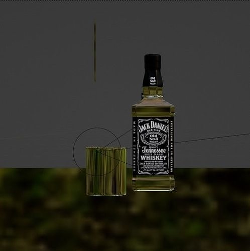 Jack Daniels PBR model 3D model 6