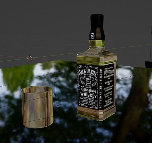 Jack Daniels PBR model 3D model 7