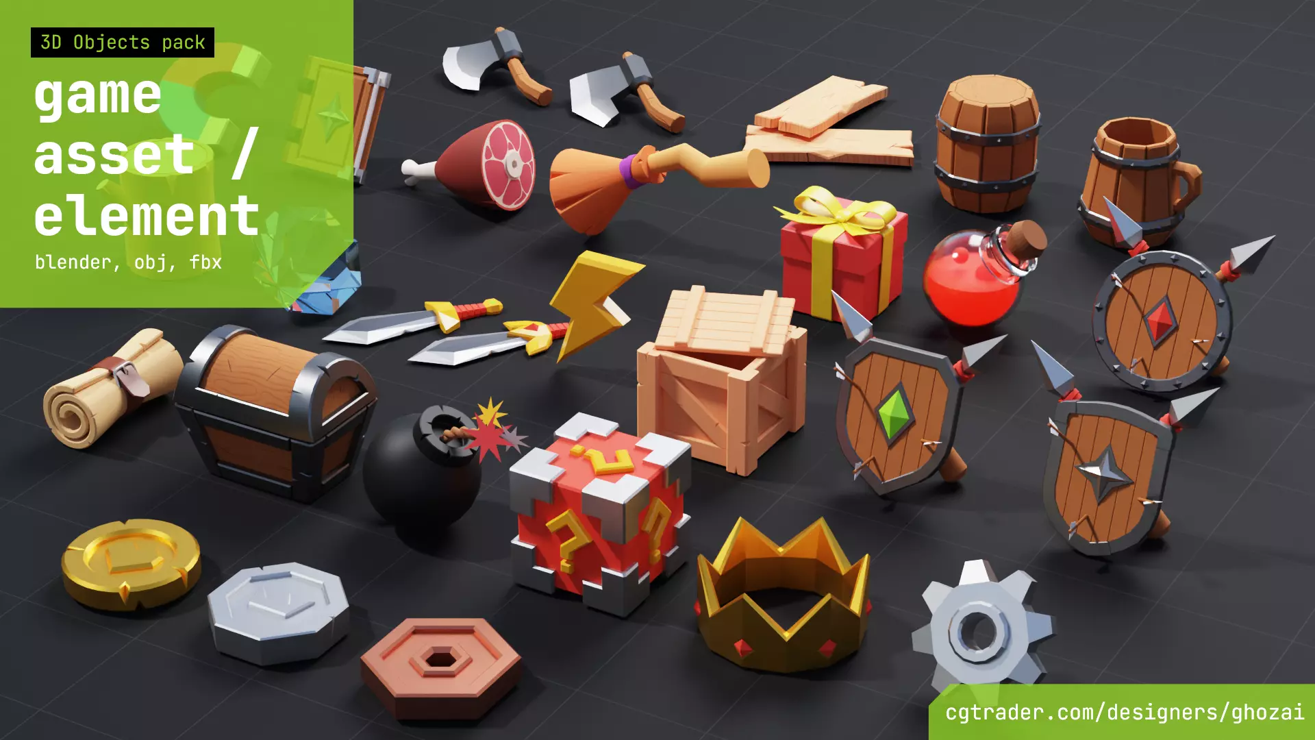 game asset vol 01 Low-poly 3D model