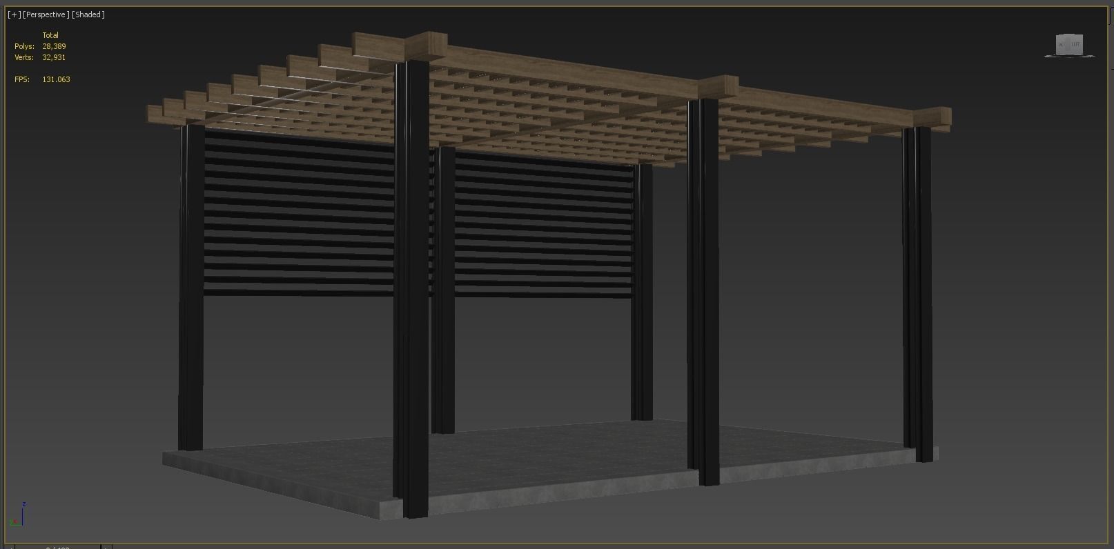 Pergola Barbecue 5 3D model_7