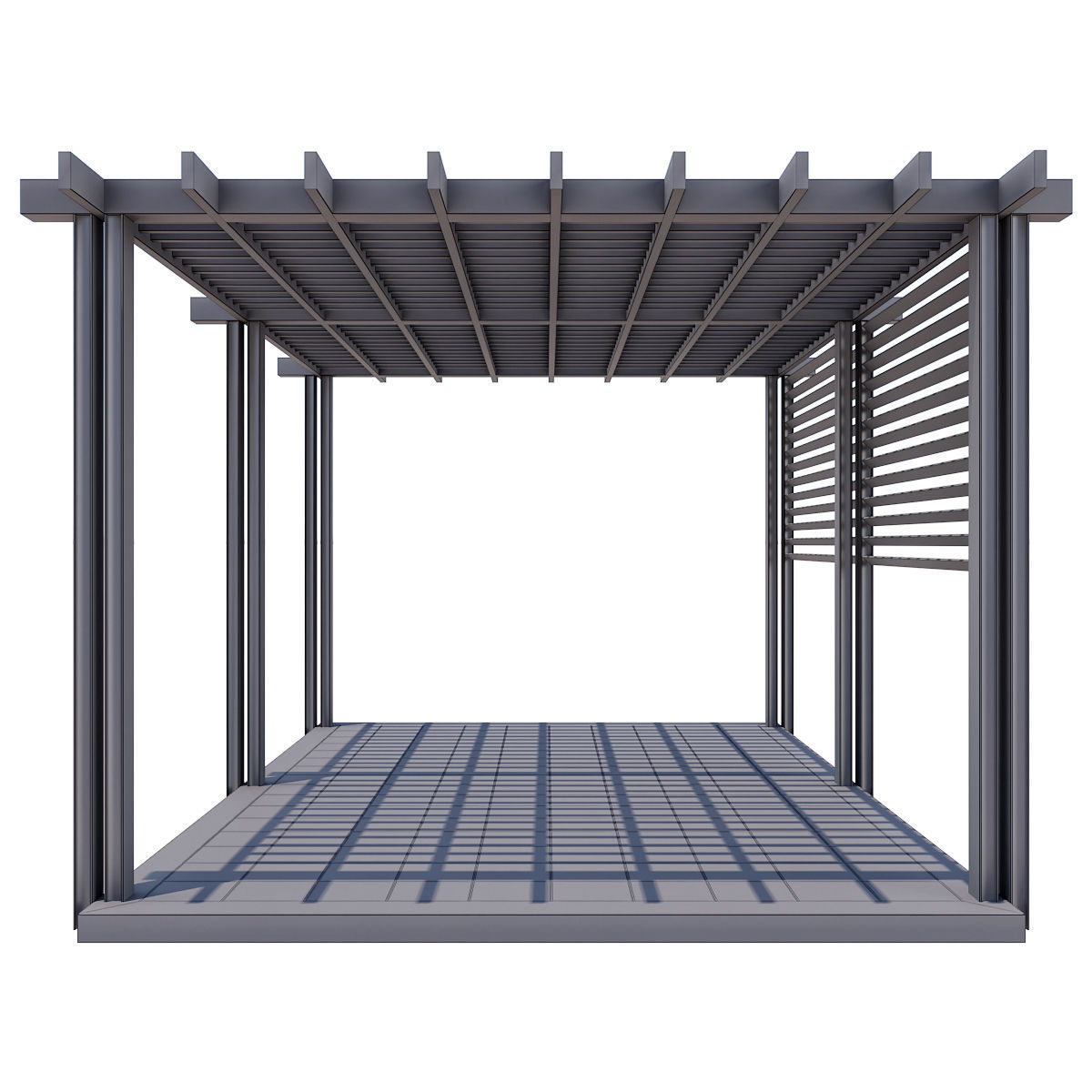 Pergola Barbecue 5 3D model_4