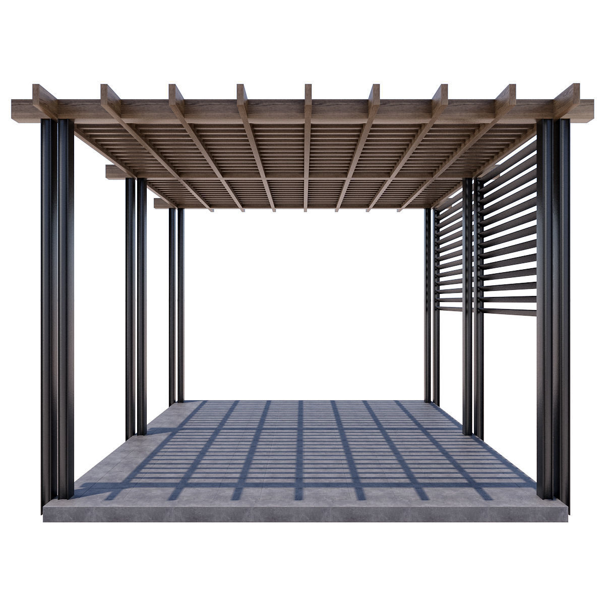 Pergola Barbecue 5 3D model_1