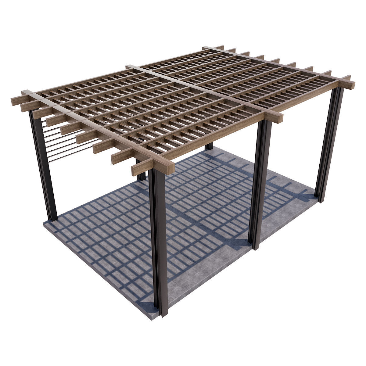 Pergola Barbecue 5 3D model_2