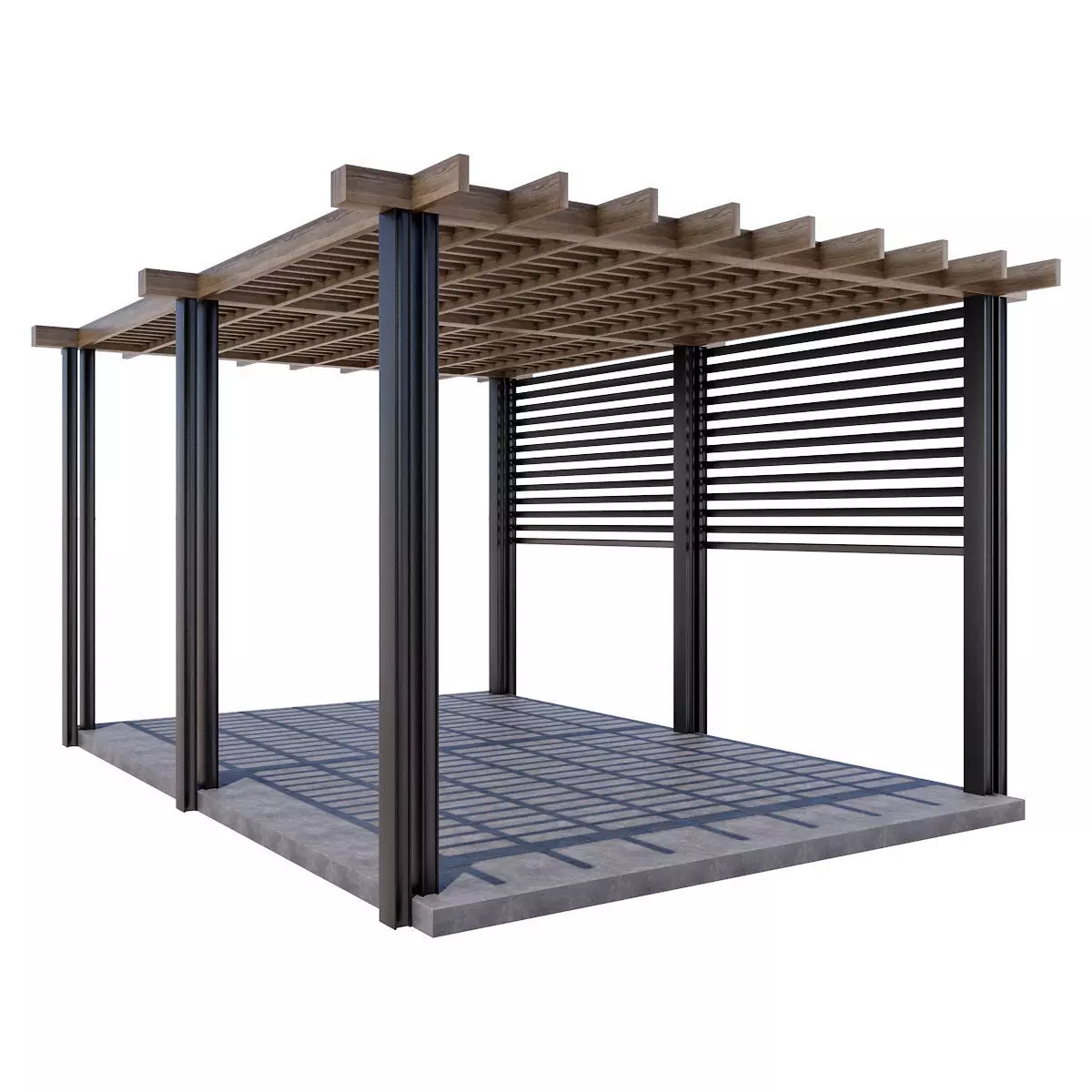 Pergola Barbecue 5 3D model_0