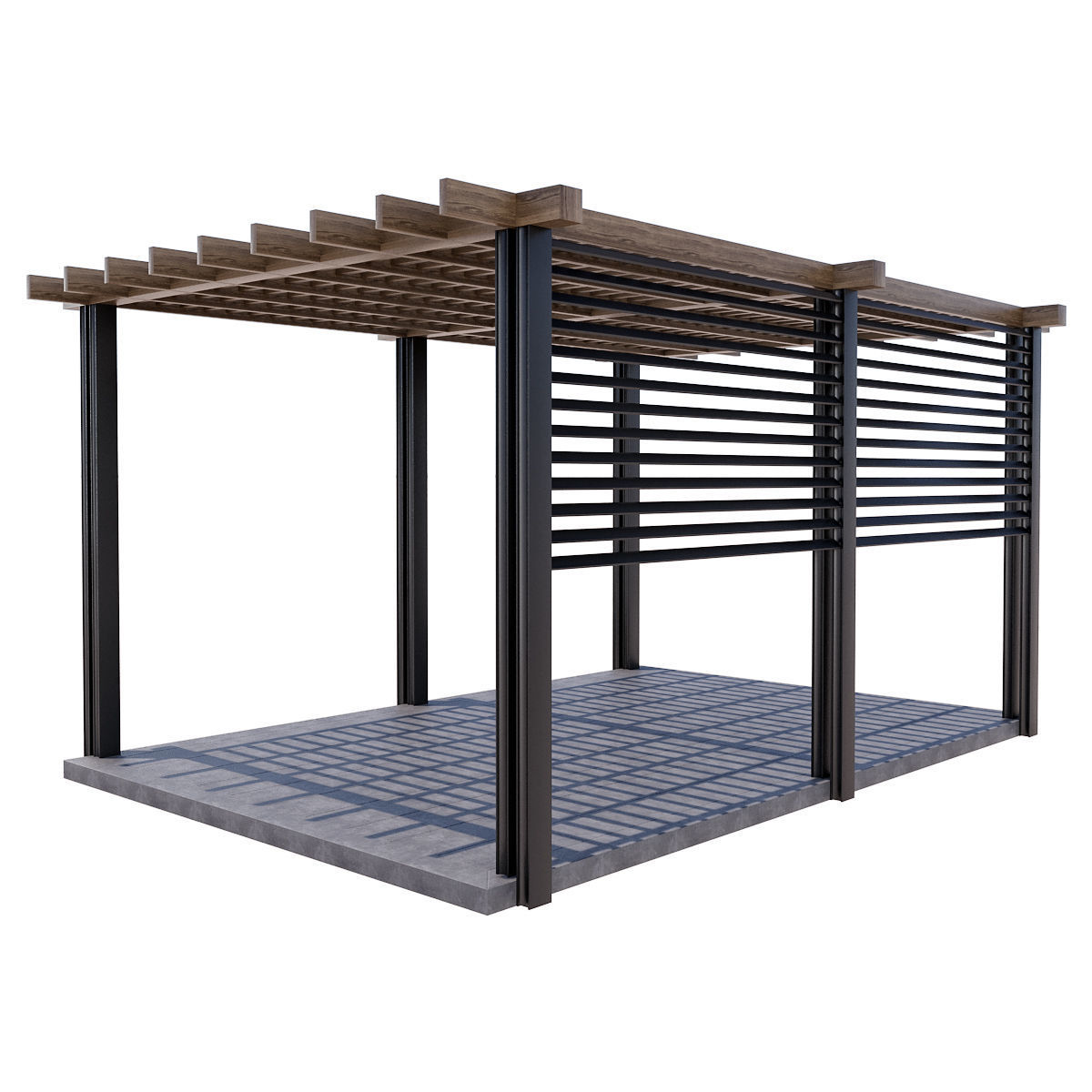 Pergola Barbecue 5 3D model_3