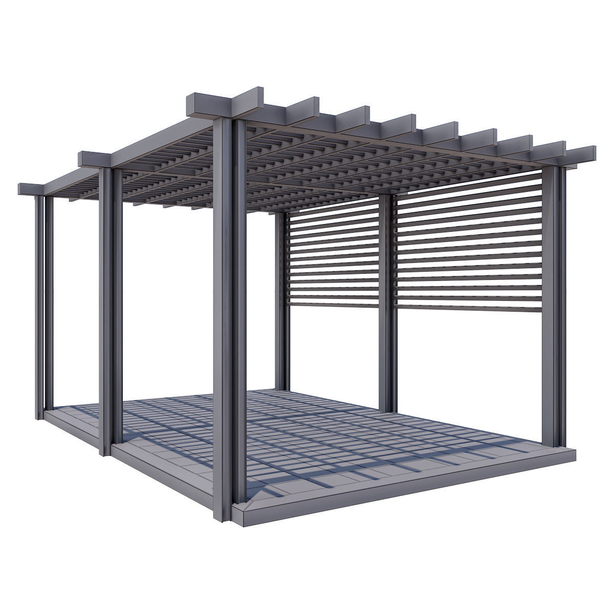 Pergola Barbecue 5 3D model_5