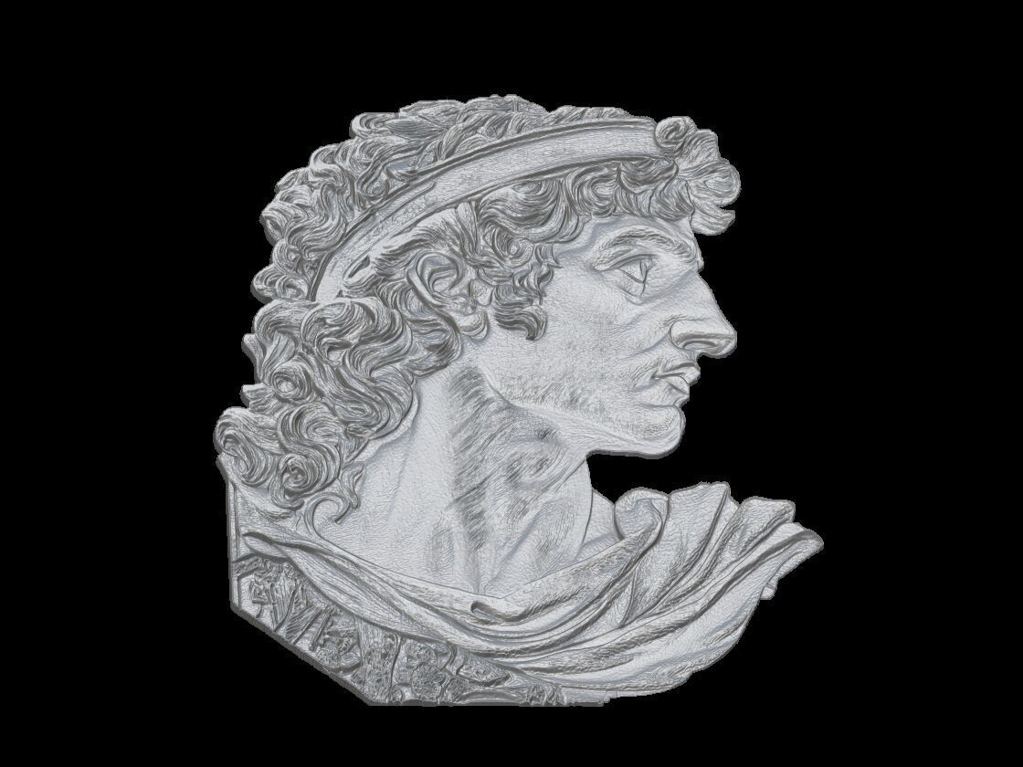 Alexander the Great reliaf 3D print model_4