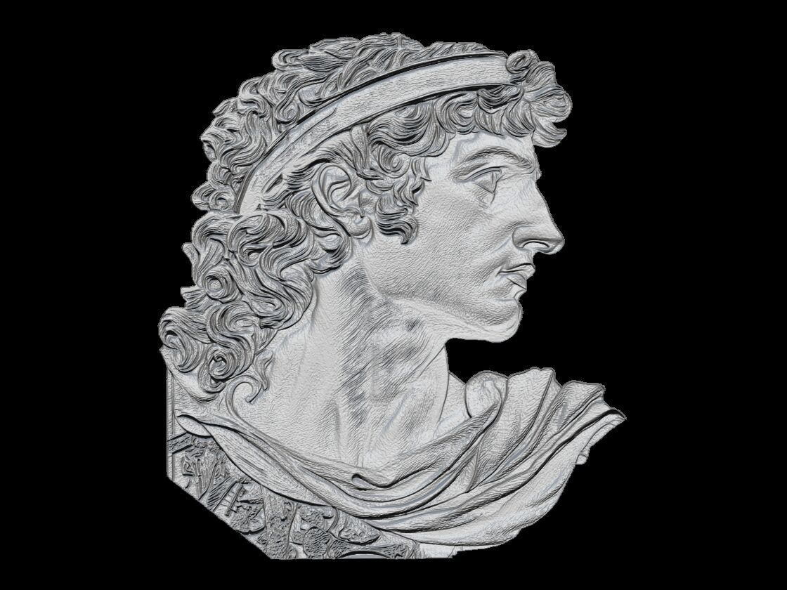 Alexander the Great reliaf 3D print model_1