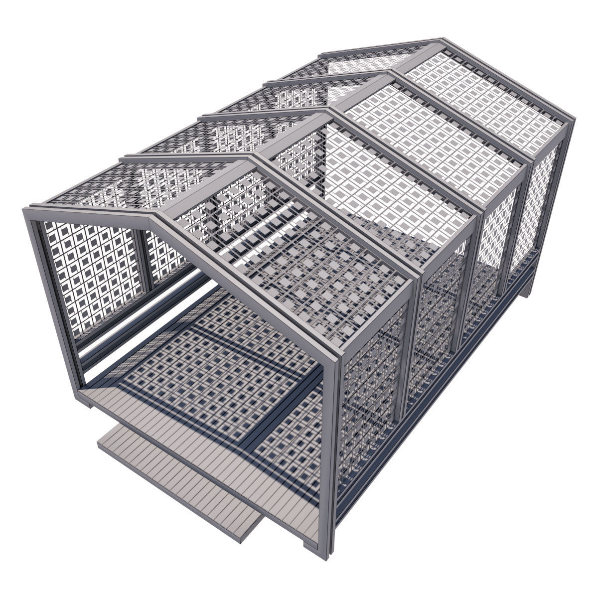Pergola Barbecue 6 3D model_4